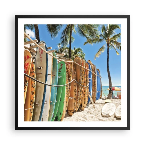 Affiche dans un cadre noir - Poster - Jeux ensoleillés - 60x60 cm