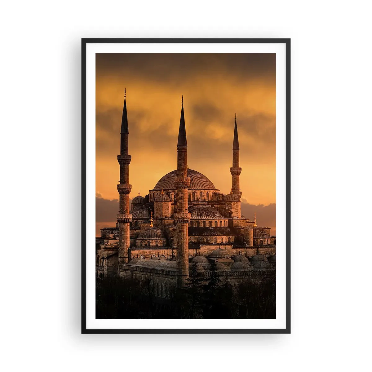 Affiche dans un cadre noir - Poster - Dieu est grand - 70x100 cm