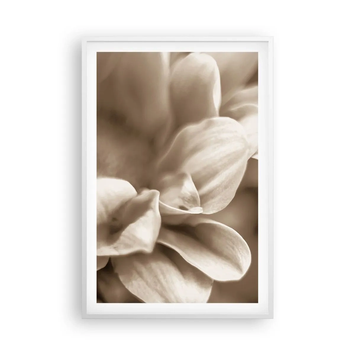 Affiche dans un cadre blanc - Poster - Doux comme un sourire - 61x91 cm