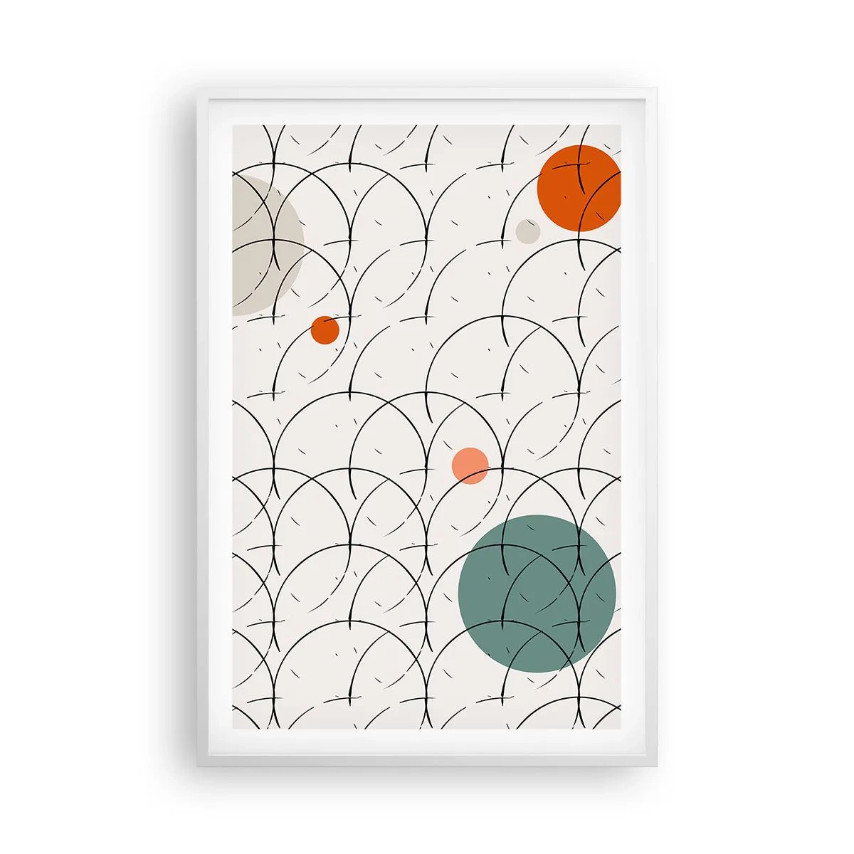 Affiche dans un cadre blanc - Poster - Dans l'esprit pop art - 61x91 cm