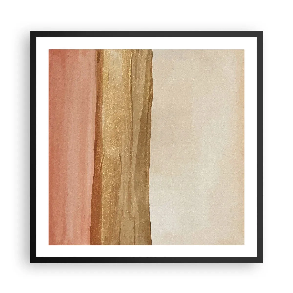 Affiche dans un cadre noir - Poster - Composition verticale - 60x60 cm
