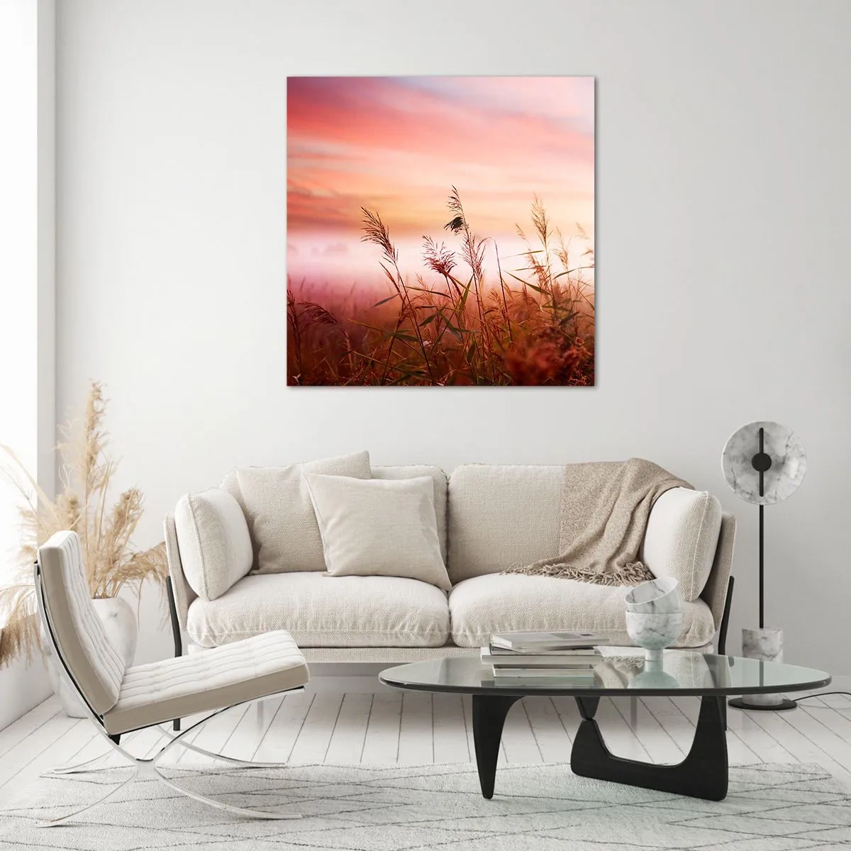 Impression sur verre - Image sur verre - Cerfs-volants, pissenlits, vent - 50x50 cm