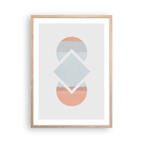 Affiche dans un chêne clair - Poster - La situation est clair - 50x70 cm