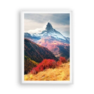 Affiche dans un cadre blanc - Poster - Automne alpin - 70x100 cm
