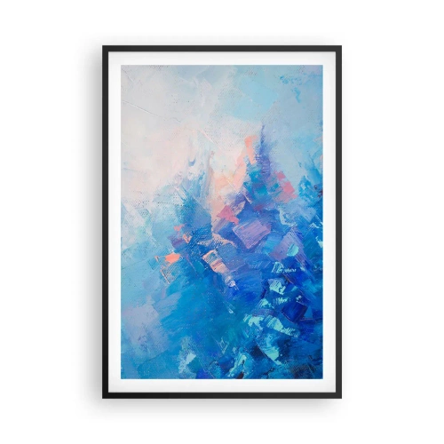 Affiche dans un cadre noir - Poster - Abstraction hivernale - 61x91 cm