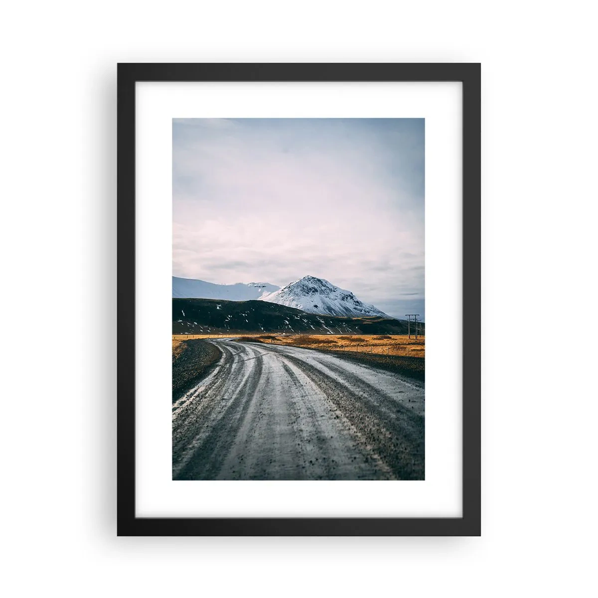 Affiche dans un cadre noir - Poster - Dans un climat islandais - 30x40 cm