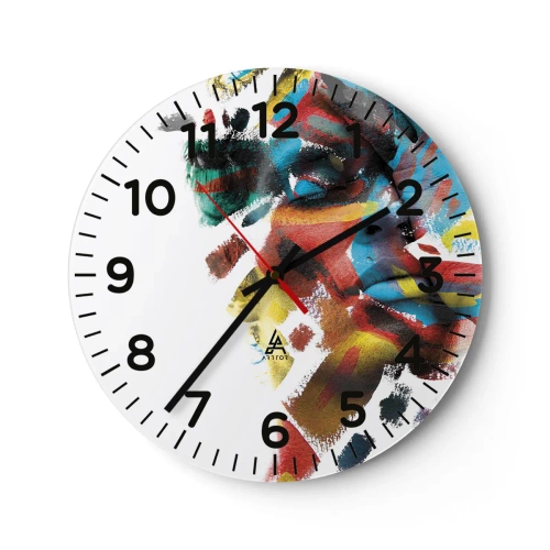 Horloge murale - Pendule murale - Personnalité colorée - 40x40 cm