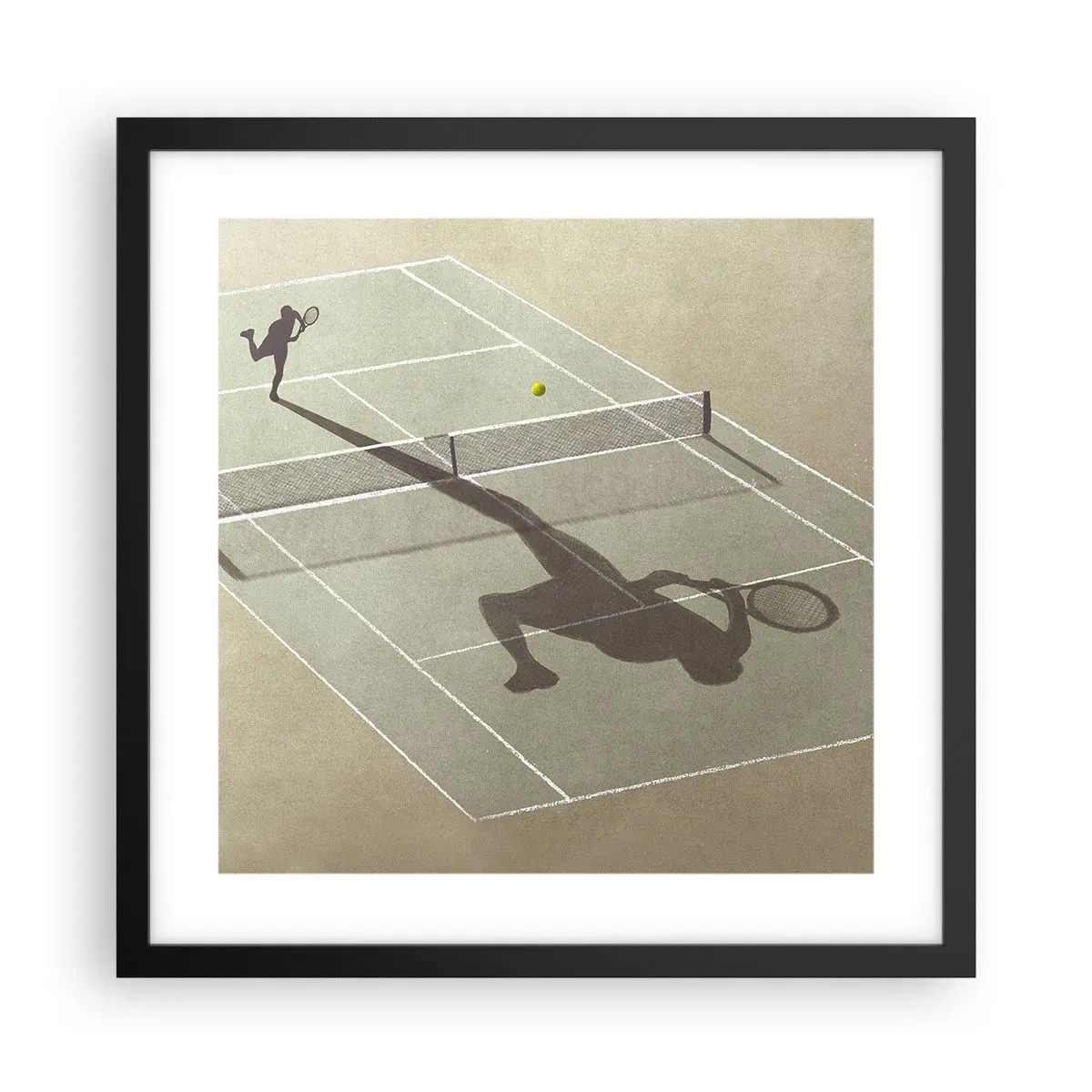 Affiche dans un cadre noir - Poster - Dépassement de soi - 40x40 cm