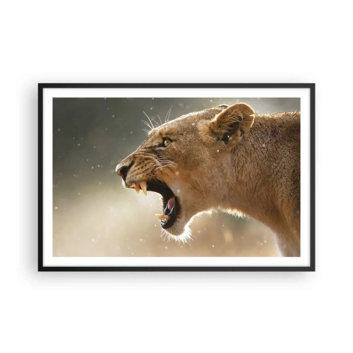 Affiche dans un cadre noir - Poster - Essayez  de ne pas écouter - 91x61 cm