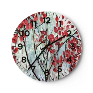 Horloge murale - Pendule murale - Arbre en écarlate - 40x40 cm