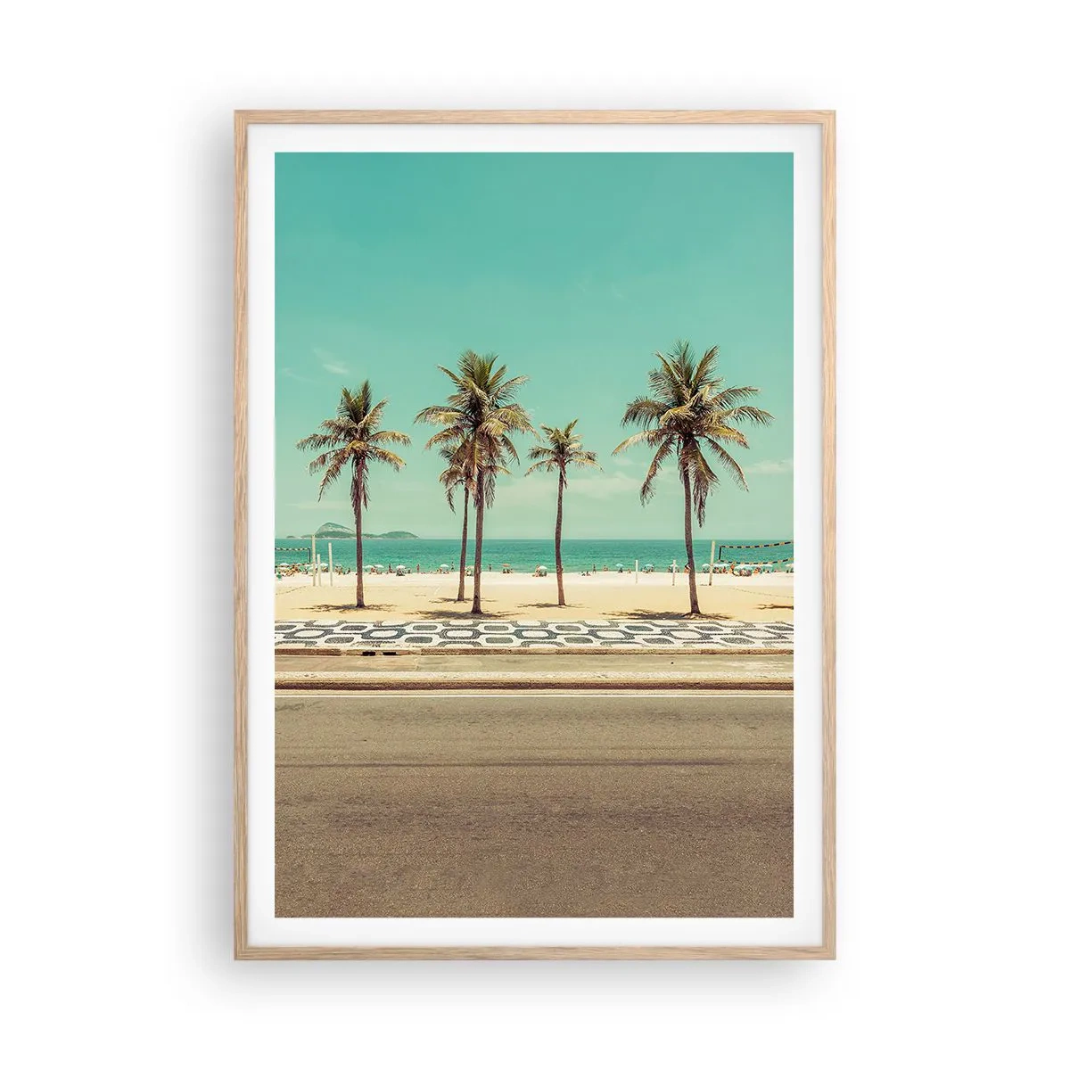 Affiche dans un chêne clair - Poster - Gardien de plage - 70x100 cm