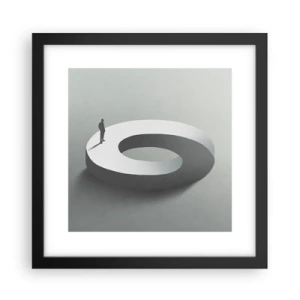 Affiche dans un cadre noir - Poster - Et sois intelligent ici - 30x30 cm