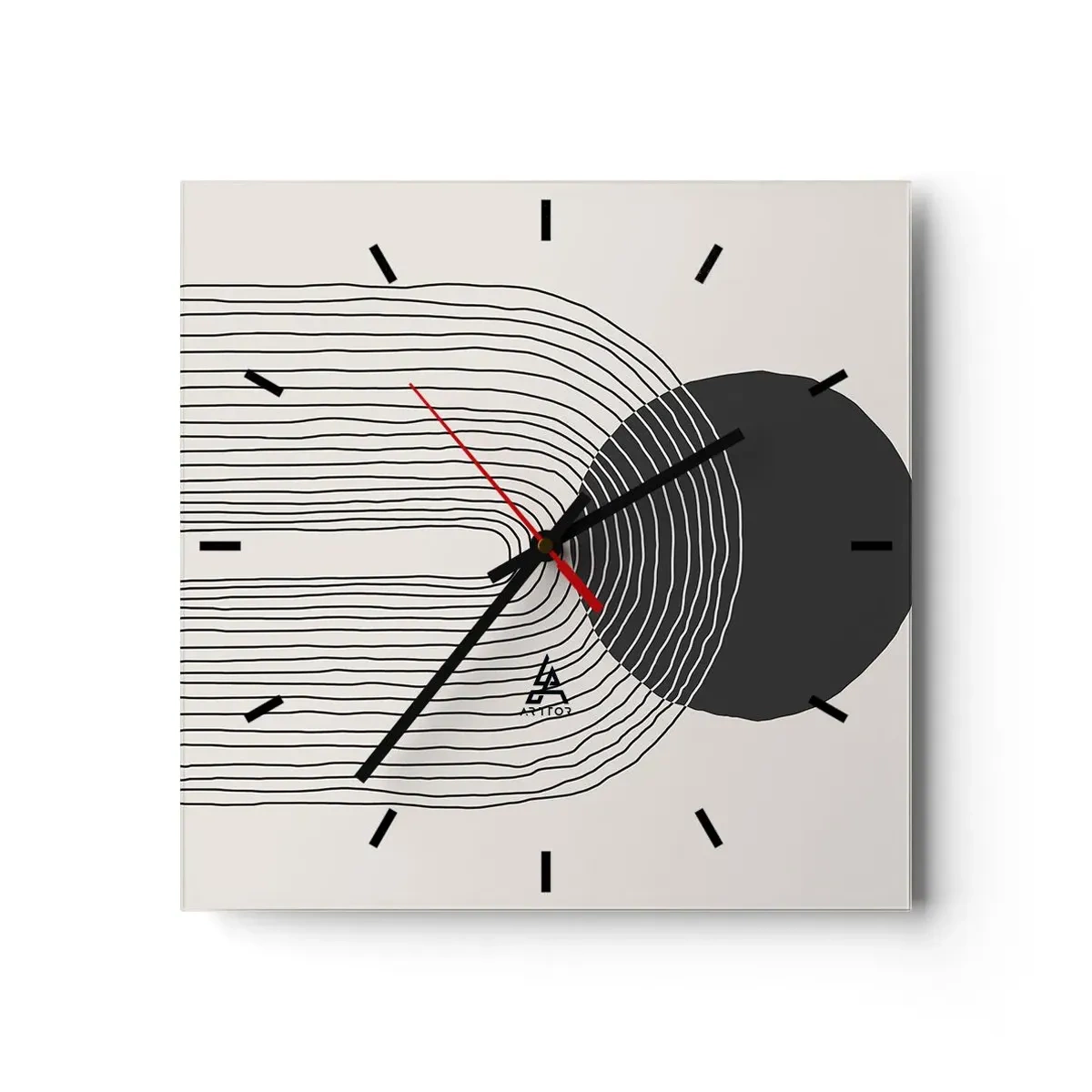 Horloge murale - Pendule murale - Tremblement et confiance - 40x40 cm
