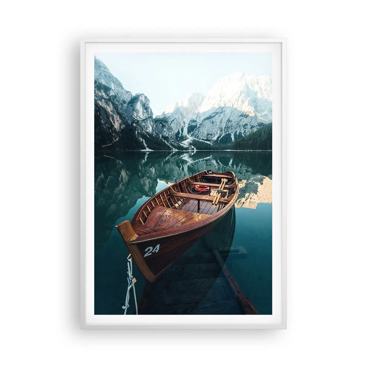 Affiche dans un cadre blanc - Poster - Comme peint sur du verre - 70x100 cm