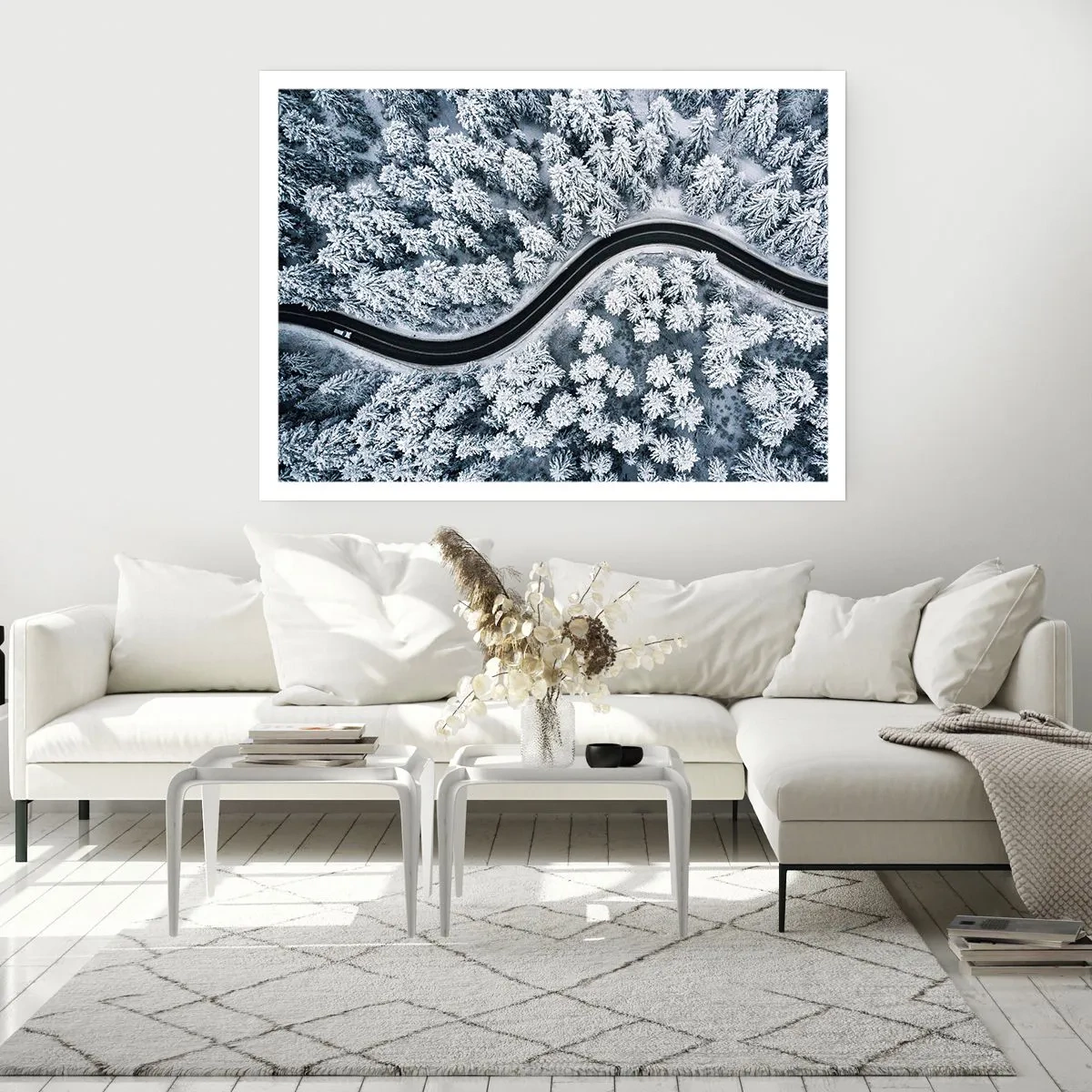 Affiche - Poster - À travers une forêt d'hiver - 70x50 cm