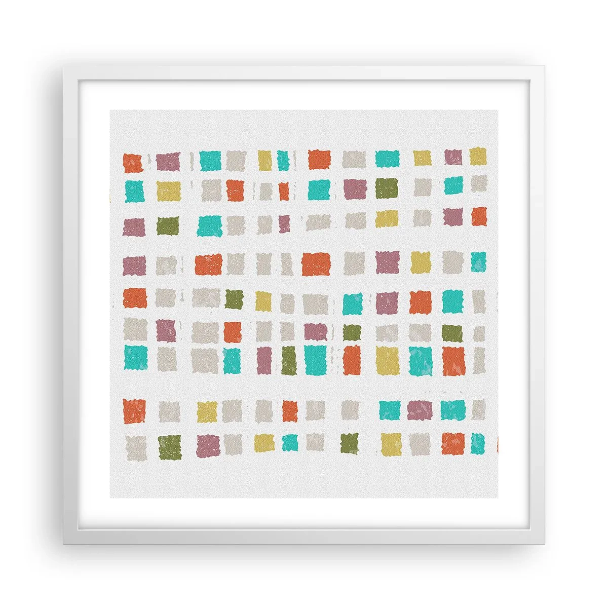 Affiche dans un cadre blanc - Poster - Jeu inconnu - 50x50 cm