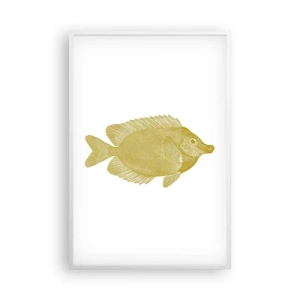Affiche dans un cadre blanc - Poster - Du poisson et c'est tout - 61x91 cm