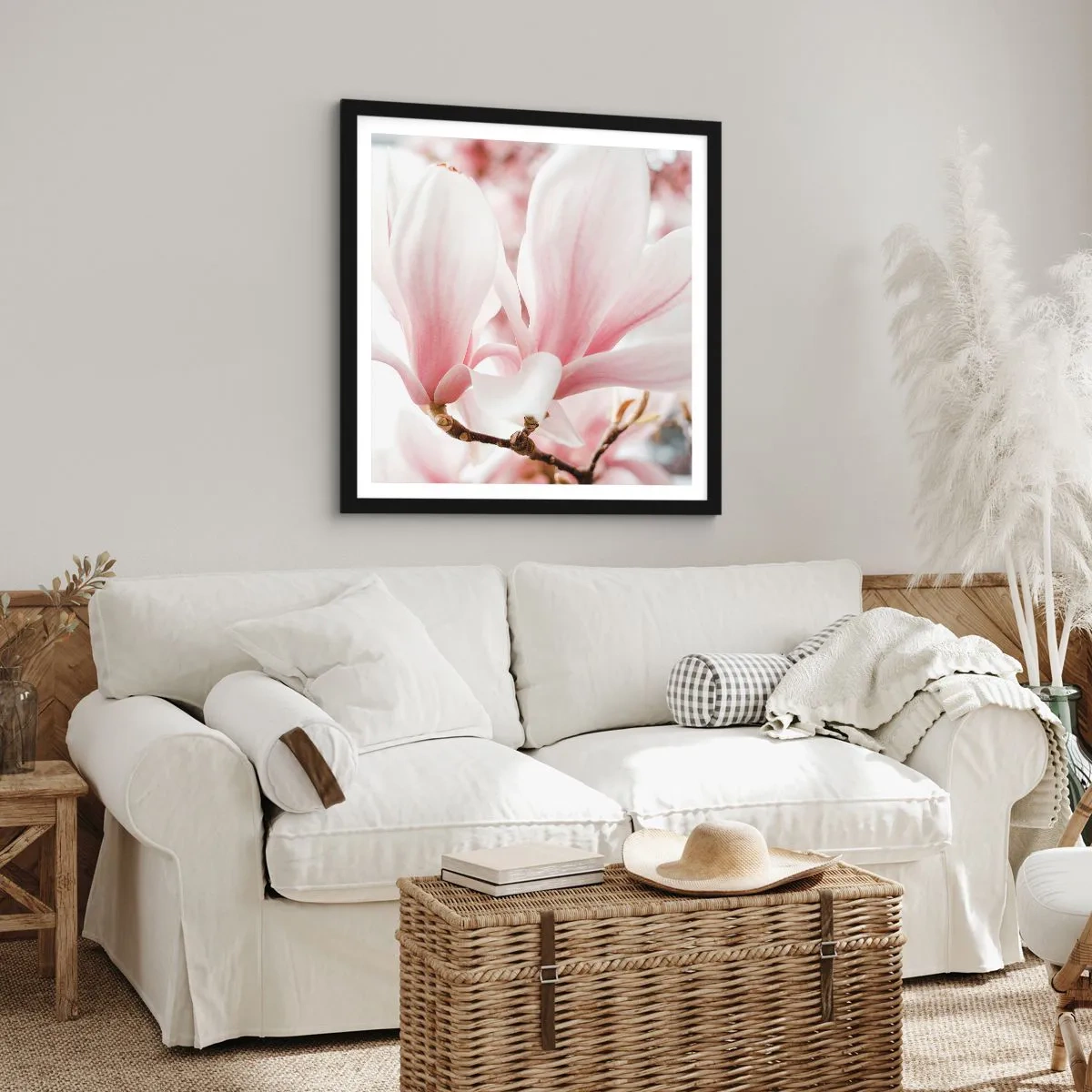 Affiche dans un cadre noir - Poster - Abondance de tendresse - 40x40 cm