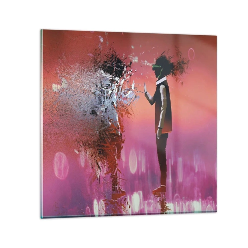 Impression sur verre - Image sur verre - Pouvez-vous regarder à l'intérieur de vous-même ? - 70x70 cm