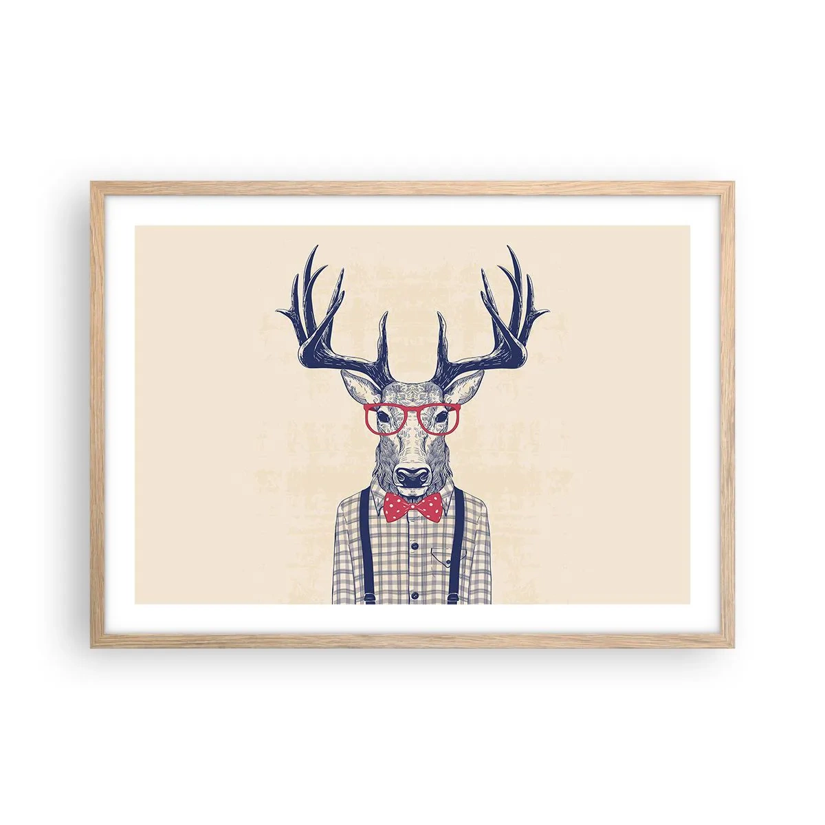 Affiche dans un chêne clair - Poster - Une extravagance amusante - 70x50 cm