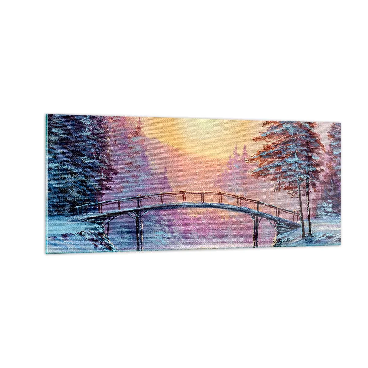 Impression sur verre - Image sur verre - Quatre saisons - hiver - 100x40 cm