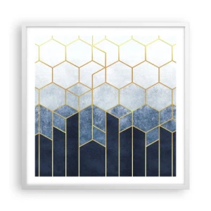 Affiche dans un cadre blanc - Poster - Composition en rythme syncopé - 60x60 cm