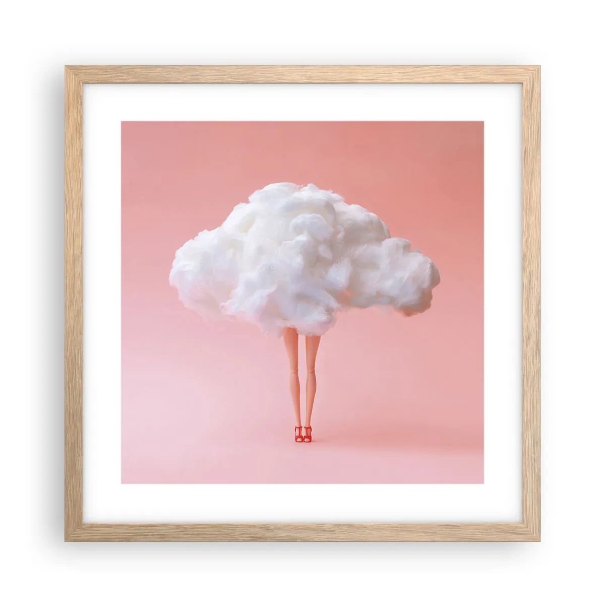 Affiche dans un chêne clair - Poster - Douce promesse - 40x40 cm