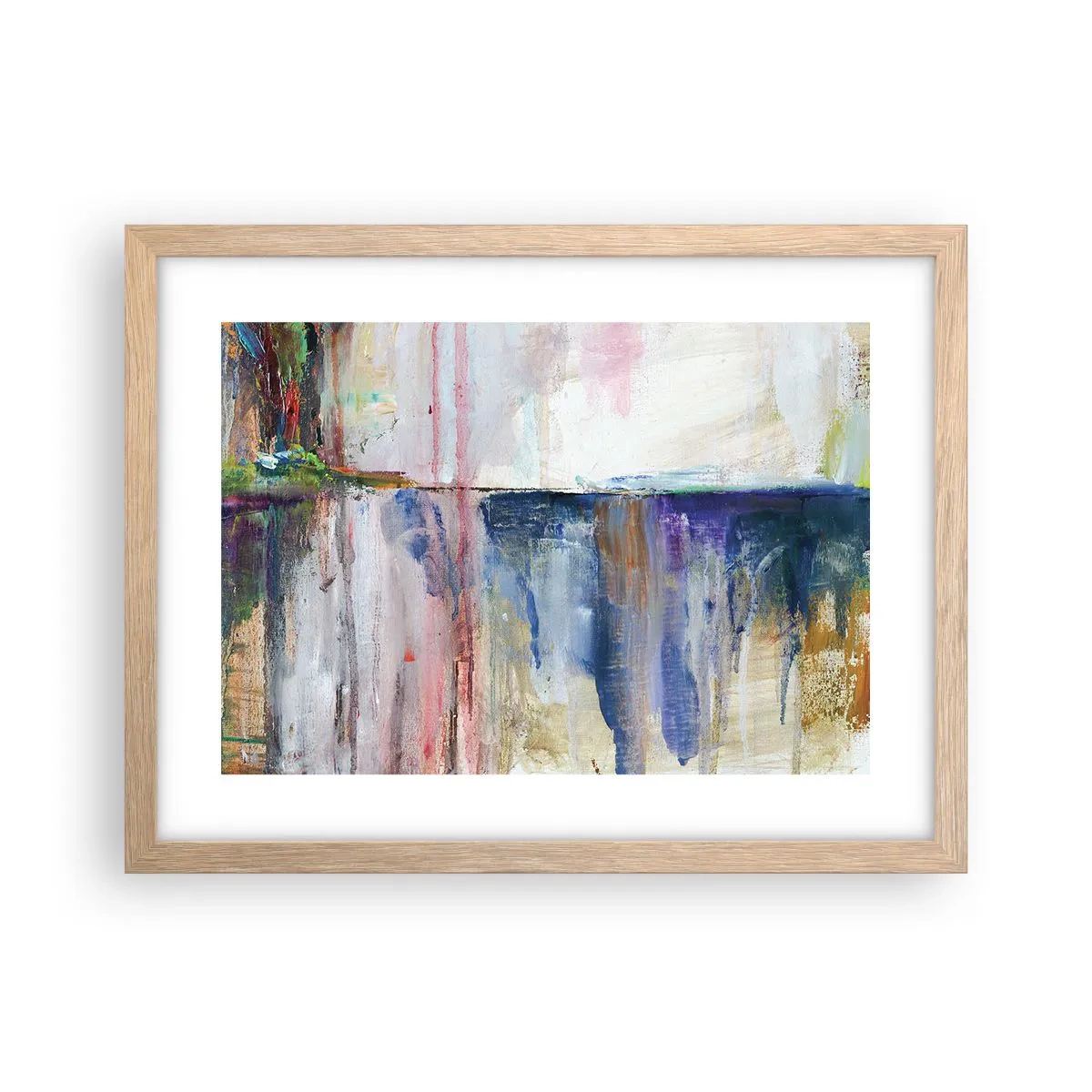 Affiche dans un chêne clair - Poster - Impressions et associations colorées - 40x30 cm