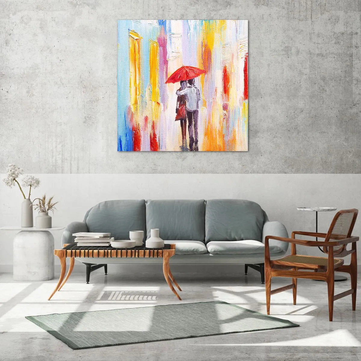 Impression sur verre - Image sur verre - Qu'il pleuve encore - 70x70 cm