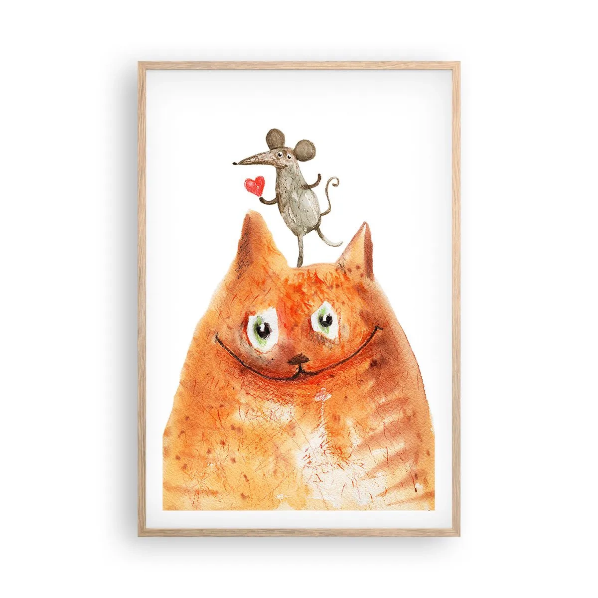 Affiche dans un chêne clair - Poster - Amour paradoxal - 61x91 cm