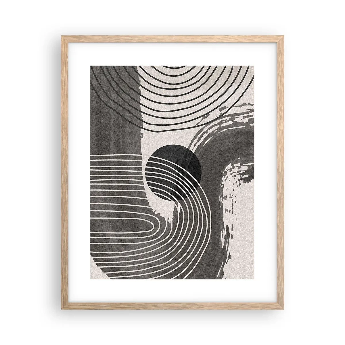 Affiche dans un chêne clair - Poster - L'ovale gagne - 40x50 cm