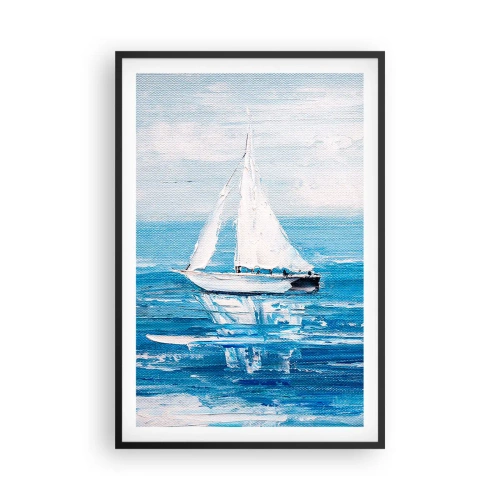 Affiche dans un cadre noir - Poster - Avec un ami à mes côtés - 61x91 cm