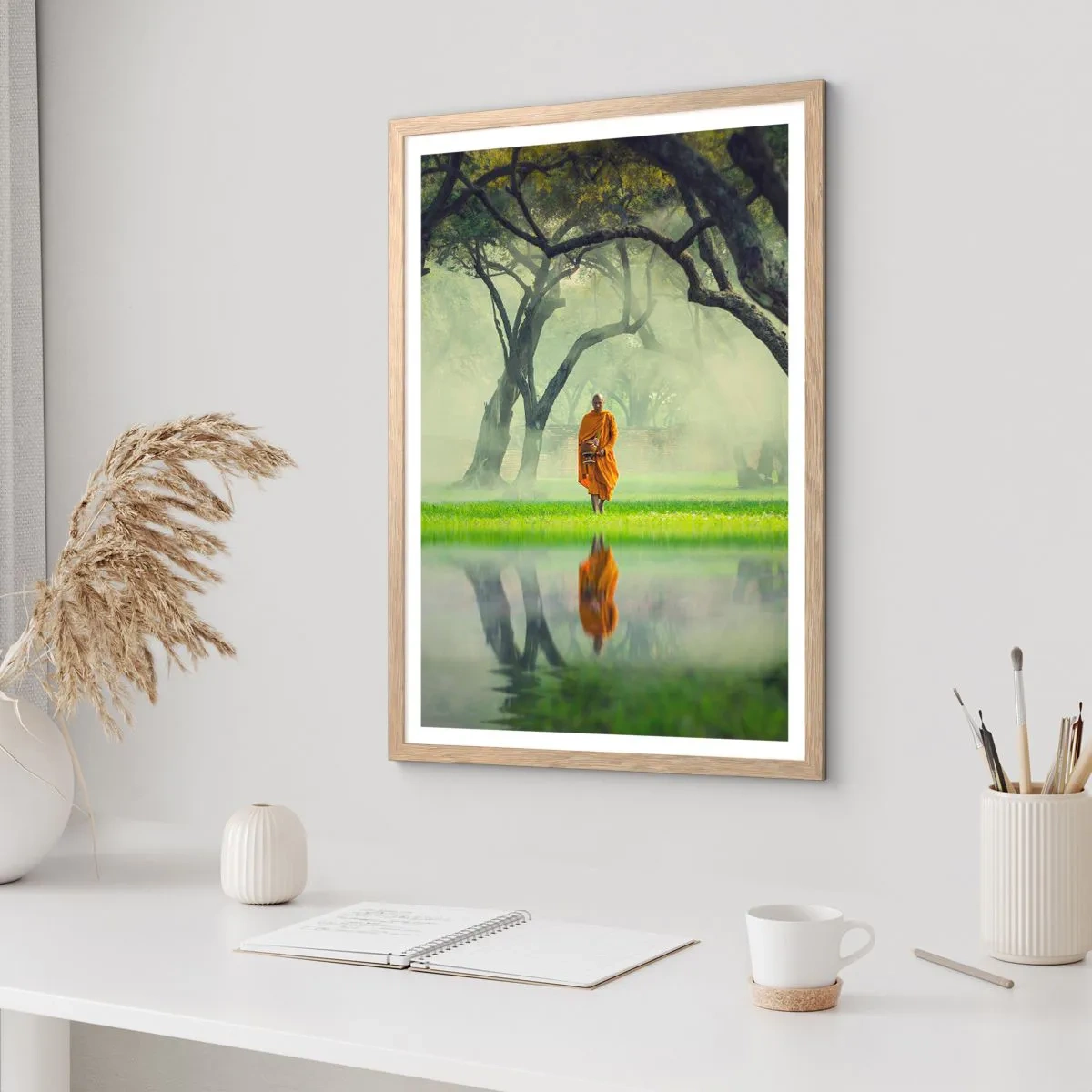 Affiche dans un chêne clair - Poster - En route vers l'illumination - 61x91 cm