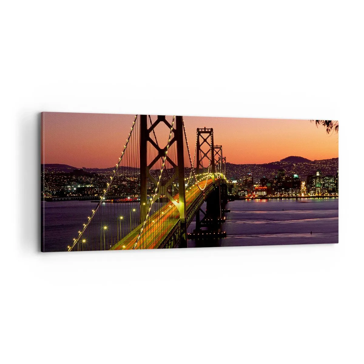 Impression sur toile - Image sur toile - Soirée violette - 100x40 cm