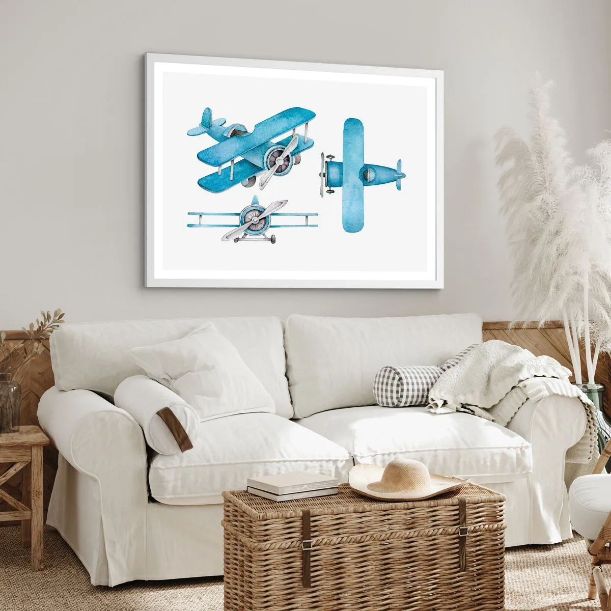 Affiche dans un cadre blanc - Poster - Un gagnant né - 40x30 cm