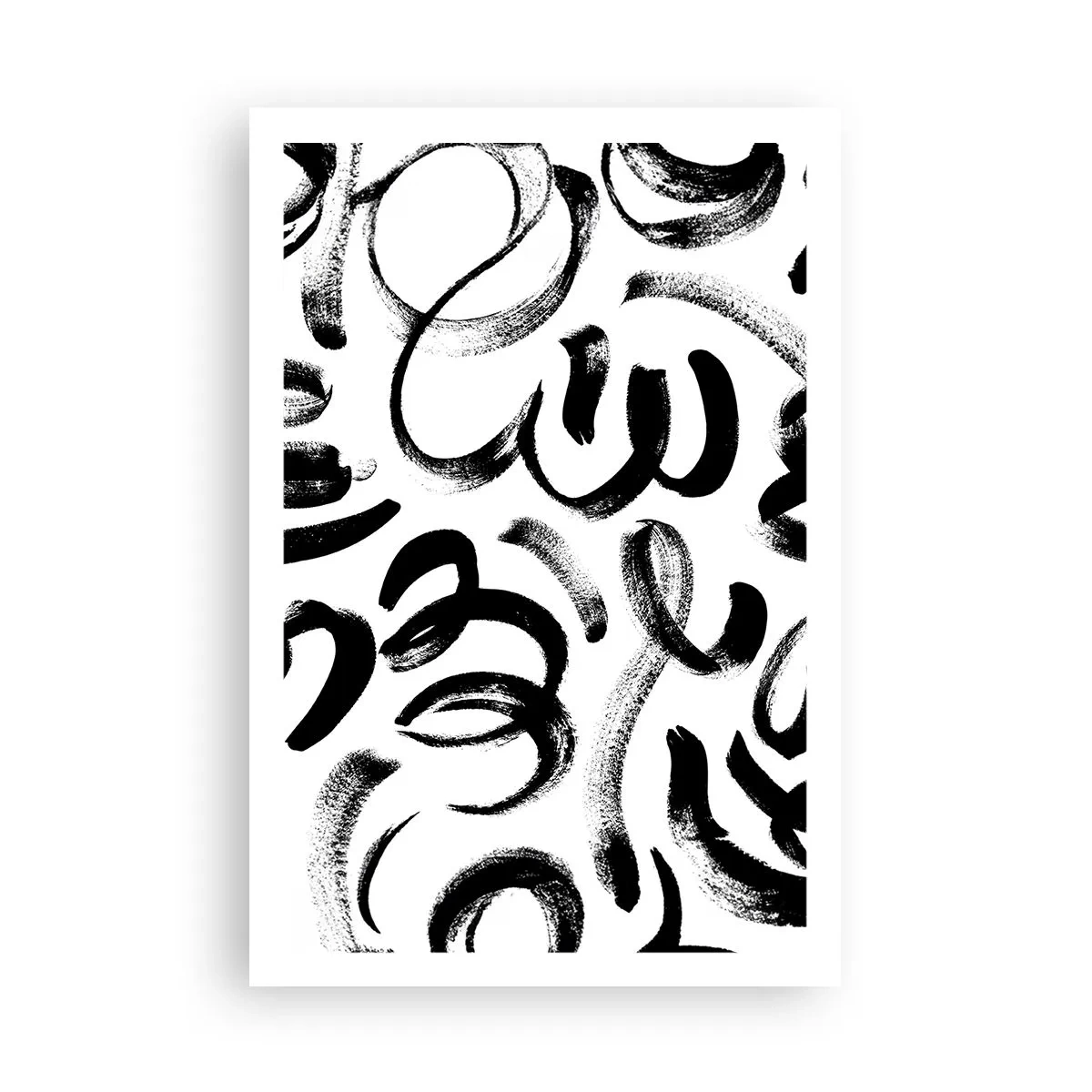 Affiche - Poster - Noir sur blanc - 61x91 cm
