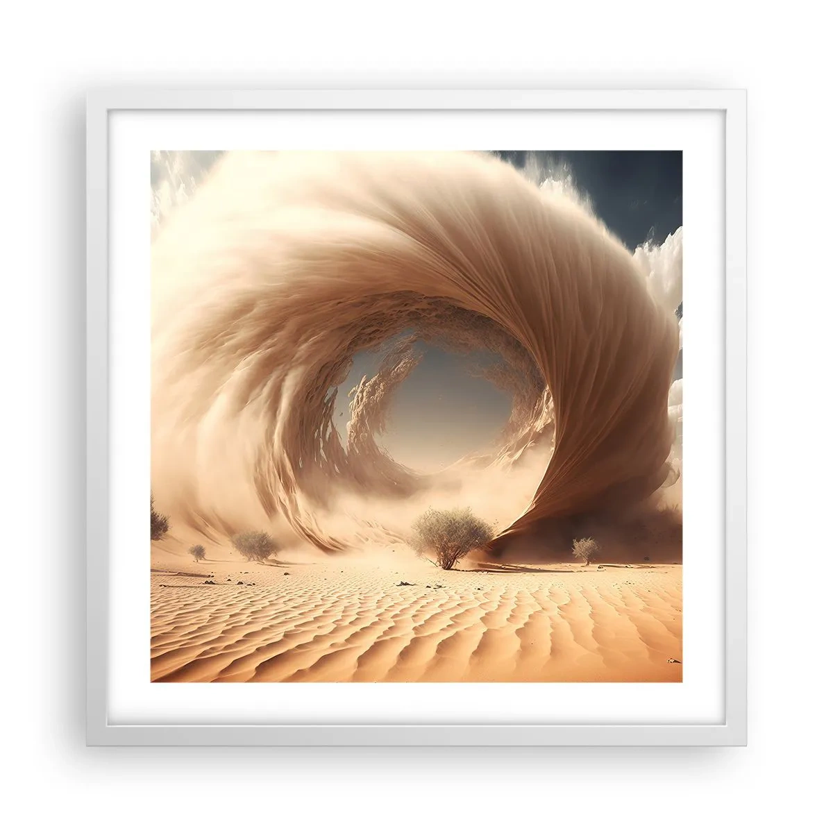 Affiche dans un cadre blanc - Poster - Portail ouvert - 50x50 cm