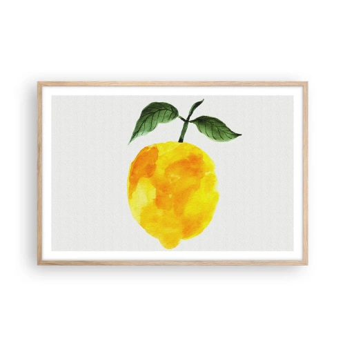 Affiche dans un chêne clair - Poster - Comment reconnaitre le goût du soleil - 91x61 cm