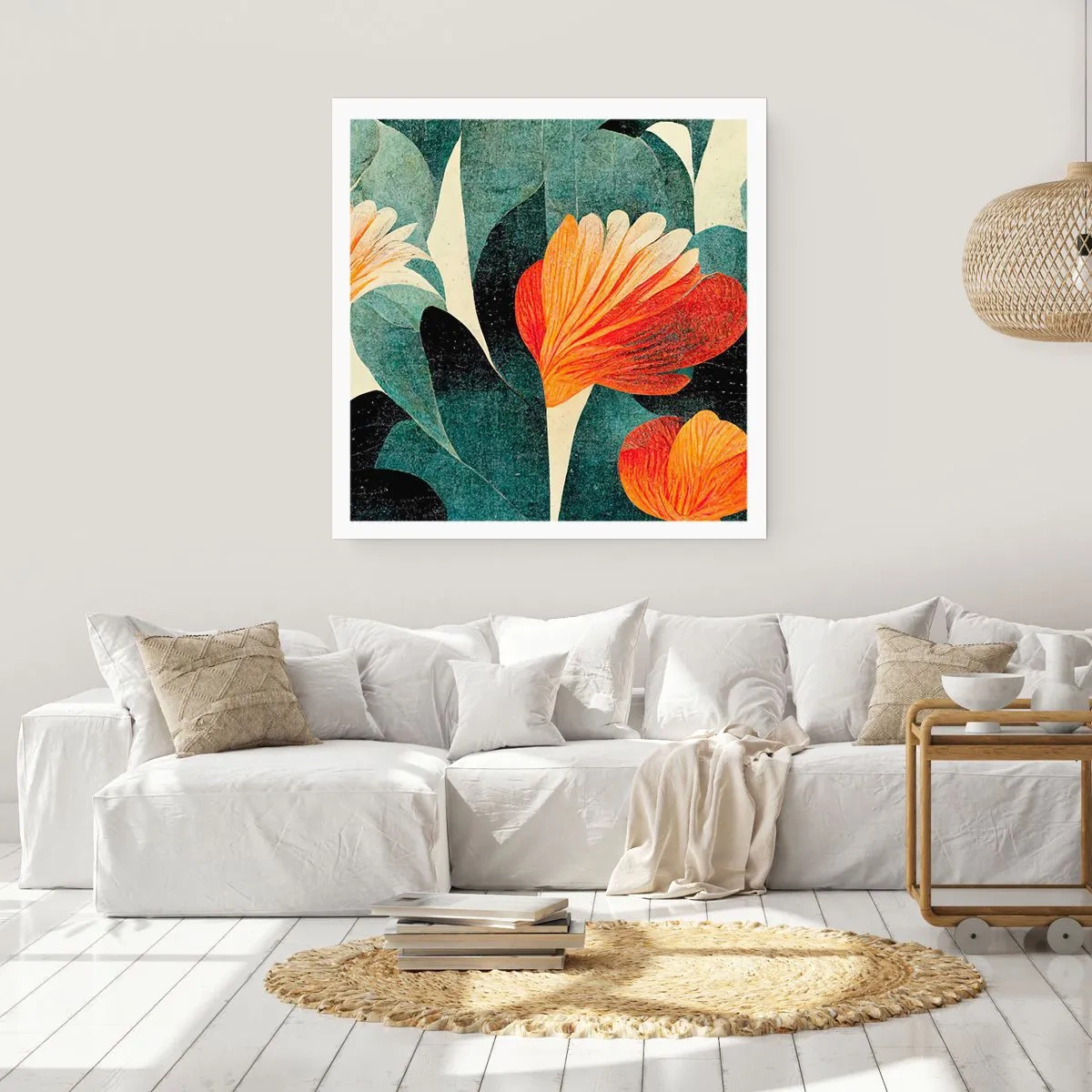 Affiche - Poster - La chaleur des tropiques et la fraîcheur de la verdure - 60x60 cm