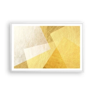 Affiche dans un cadre blanc - Poster - Météo géométrique - 91x61 cm