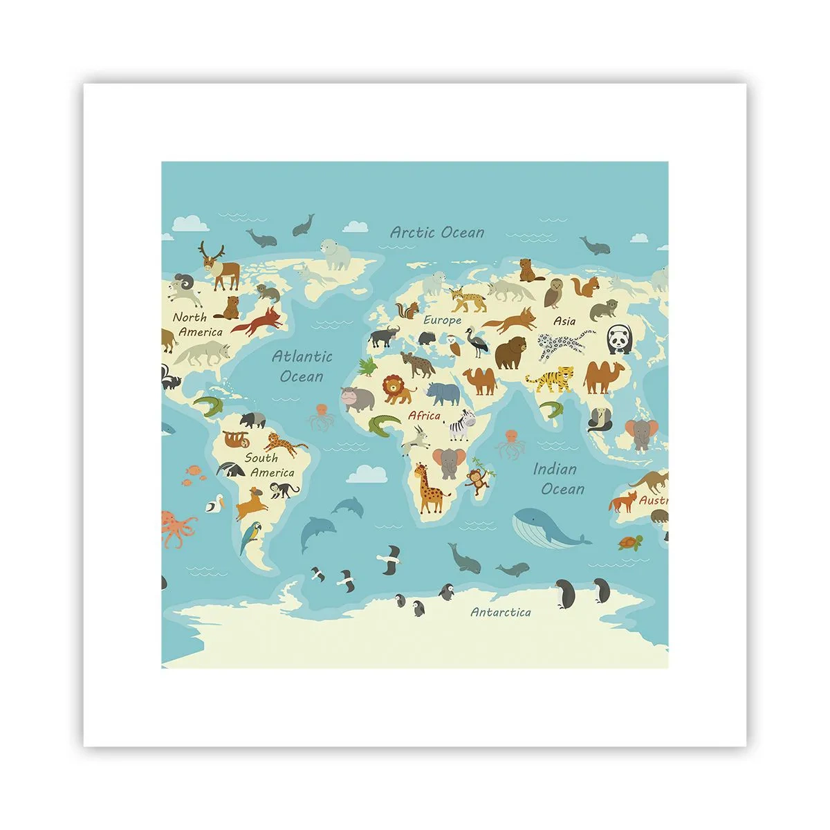 Affiche - Poster - De bons voisins - 30x30 cm