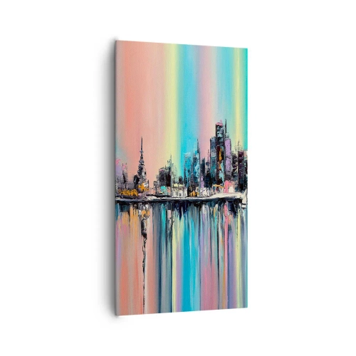 Impression sur toile - Image sur toile - Noyé par la lumière de la nuit - 65x120 cm