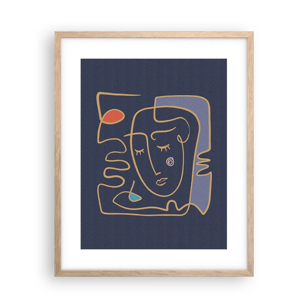 Affiche dans un chêne clair - Poster - En réflexion - 40x50 cm