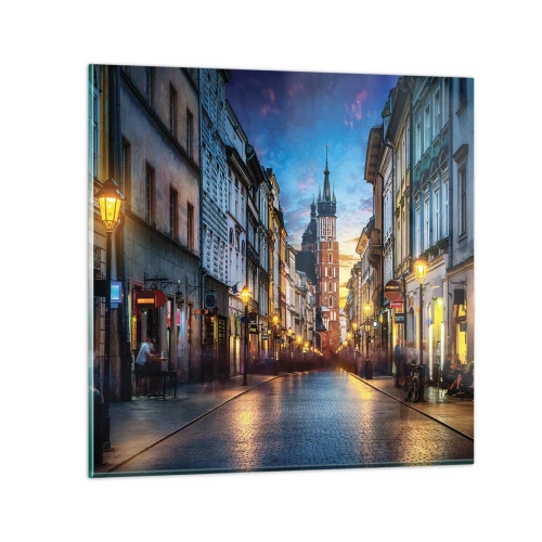 Impression sur verre - Image sur verre - La magie de Cracovie - 70x70 cm