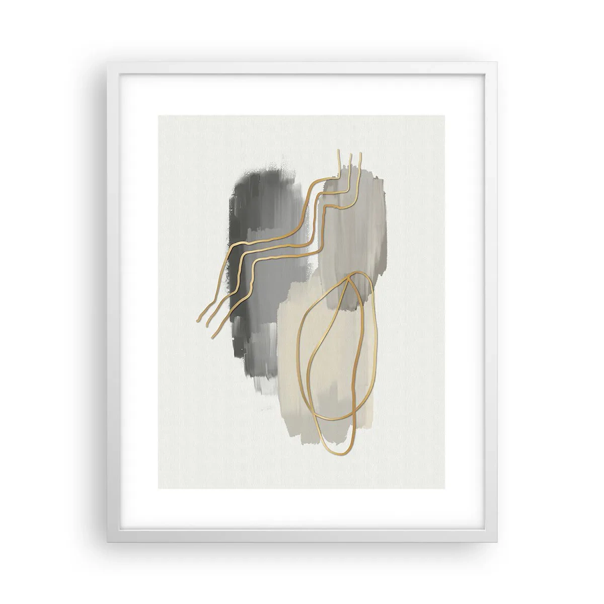 Affiche dans un cadre blanc - Poster - Durée et mouvement - 40x50 cm