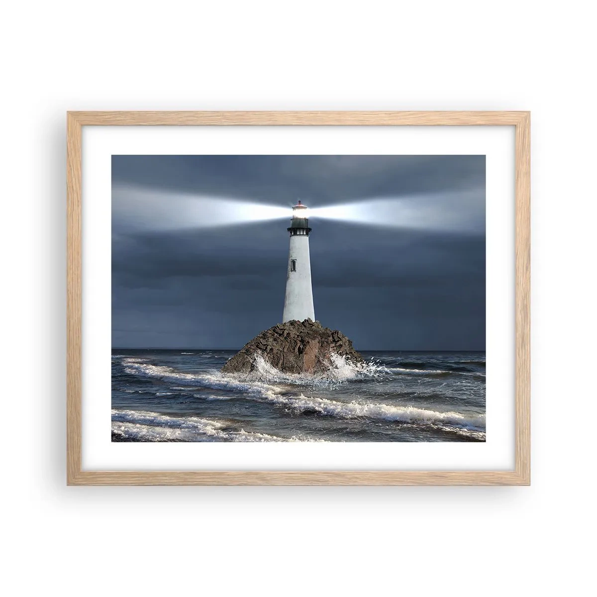 Affiche dans un chêne clair - Poster - I… i… ici ! - 50x40 cm