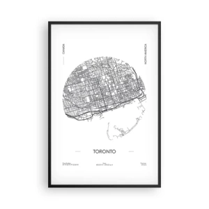 Affiche dans un cadre noir - Poster - Anatomie de Toronto - 61x91 cm