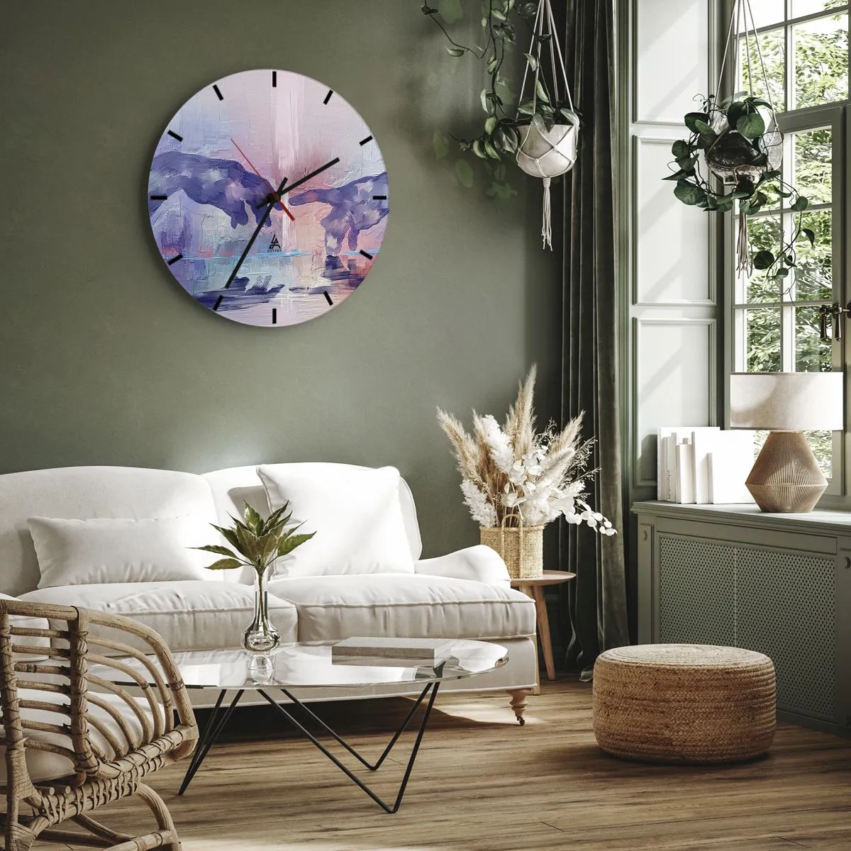 Horloge murale - Pendule murale - Divine étincelle de vie - 40x40 cm