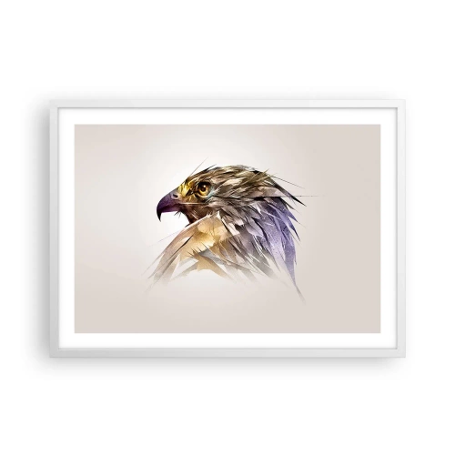 Affiche dans un cadre blanc - Poster - Portrait d'un guerrier - 70x50 cm