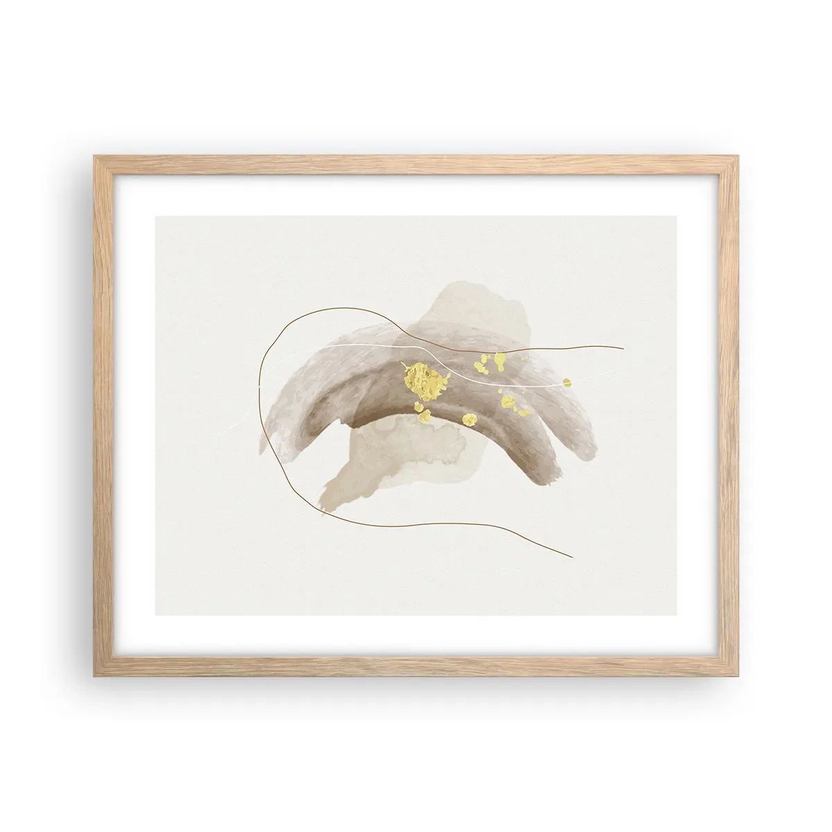 Affiche dans un chêne clair - Poster - rencontré dans l'espace - 50x40 cm